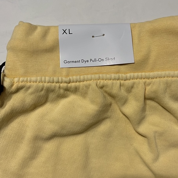 Onia Garment Dyed Terry Shorts in Yellow Cream Size XL - Picture 8 of 10